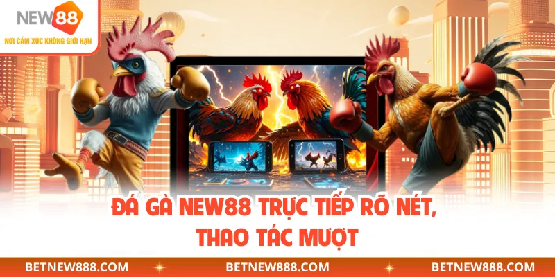 Đá gà NEW88 trực tiếp rõ nét, thao tác mượt