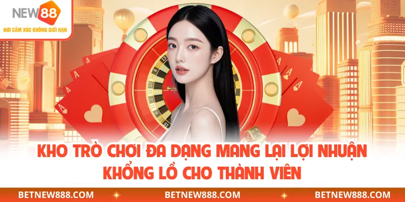 Kho trò chơi đa dạng mang lại lợi nhuận khổng lồ cho thành viên